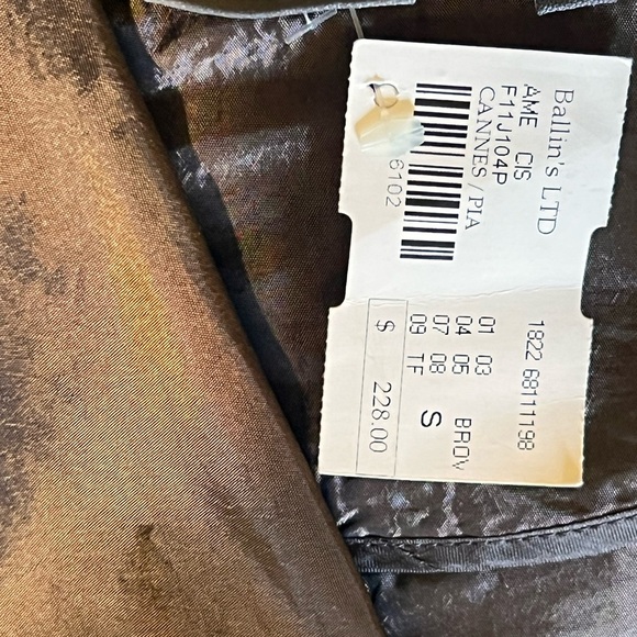 Amèlline Women's Metallic Brown Formal Jacket Sz. S NWT - Picture 7 of 9